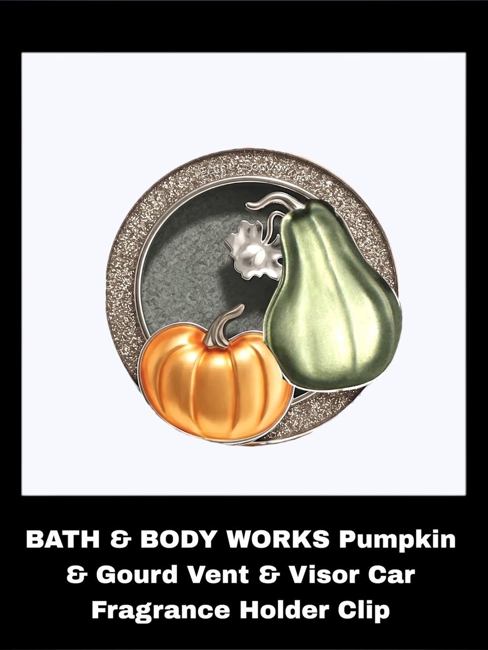 BATH & BODY WORKS Pumpkin & Gourd Vent & Visor Car Fragrance Holder Clip